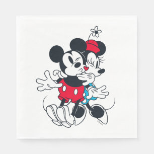 Serviette En Papier Mickey & Minnie   L'amour perpétuel