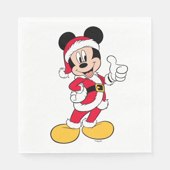 Serviette En Papier Mickey Mouse | Équipement du Père Noël (Devant)