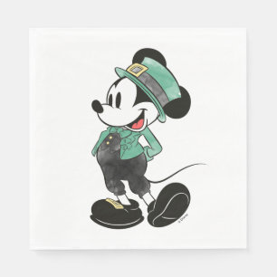 Serviette En Papier Mickey Mouse   Fête de l'aquarelle St. Patrick