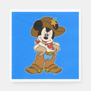 Serviette En Papier Mickey Mouse le Cowboy