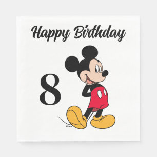 Serviette En Papier Mickey Mouse Mains Derrière Le Dos