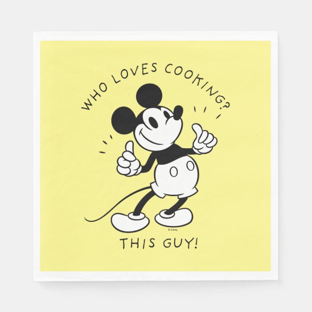 Serviette En Papier Mickey Mouse | Mickey Mouse Qui aime la Cuisine (Devant)