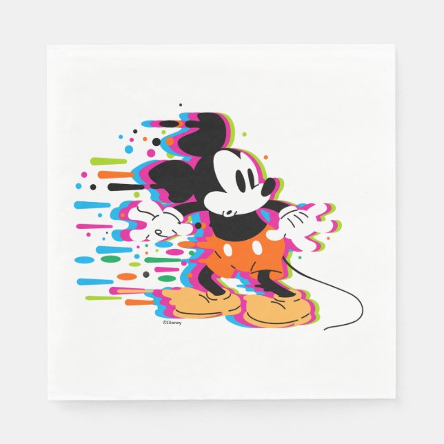 Serviette En Papier Mickey Mouse Paint Warp (Devant)
