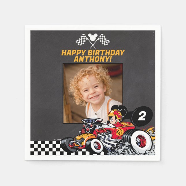 Serviette En Papier Mickey Mouse Roadster Racers Anniversaire (Devant)