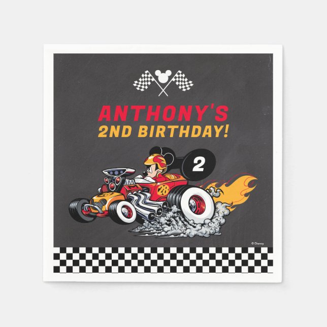 Serviette En Papier Mickey Mouse Roadster Racers Anniversaire (Devant)