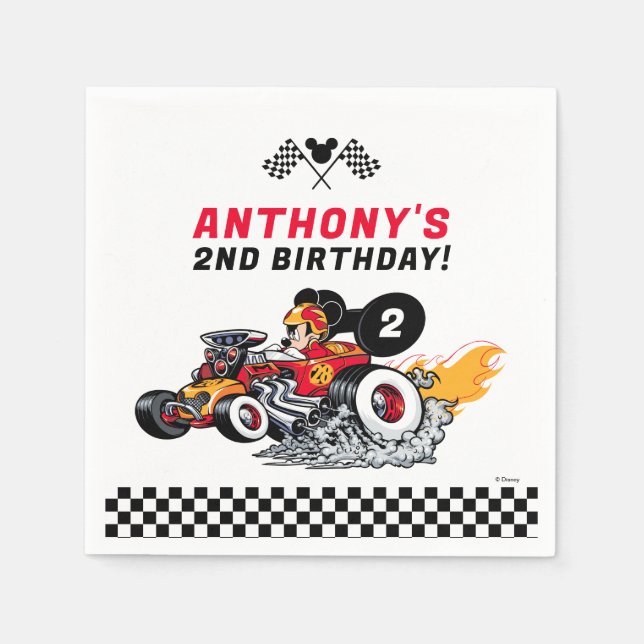 Serviette En Papier Mickey Mouse Roadster Racers Anniversaire (Devant)