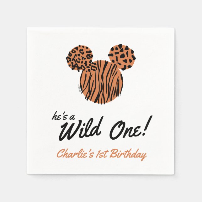 Serviette En Papier Mickey Mouse | Wild One 1er anniversaire (Devant)