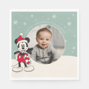 Serviette En Papier Mickey Mouse Winter Onederland 1er anniversaire