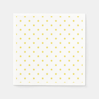 Serviette En Papier Micro Stars Golden Yellow - White
