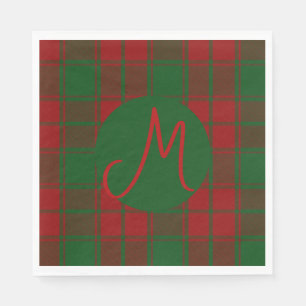 Serviette En Papier Middleton Tartan Monogrammé