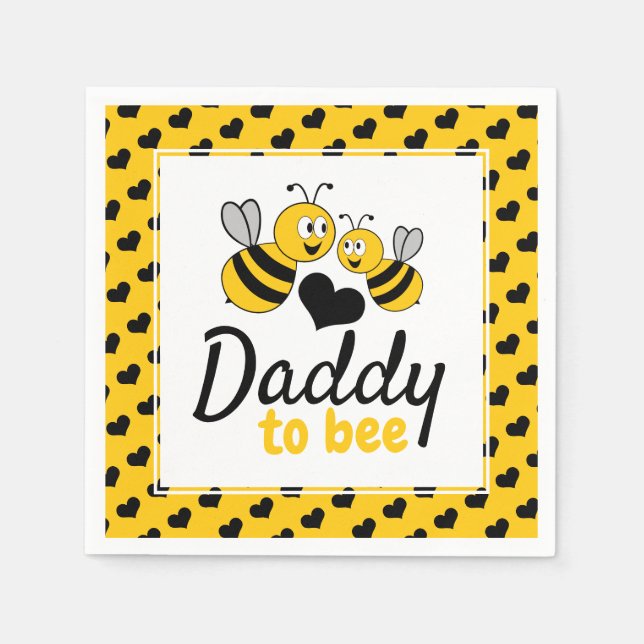 Serviette En Papier Miel Bee, Baby shower (Devant)