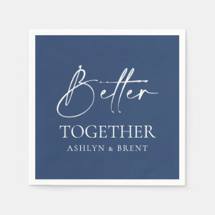 Serviette En Papier Mieux Ensemble Mariage de la Marine Cocktail Napki