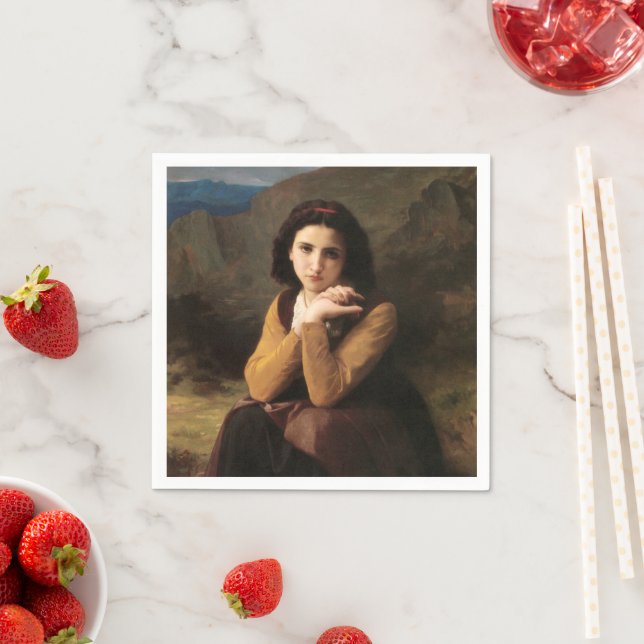 Serviette En Papier Mignon Innocence d'une adolescente, Bouguereau (En situation)