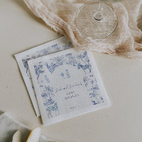 Mignon Safari Toile de Jouy | Shower de Bébé Bleu