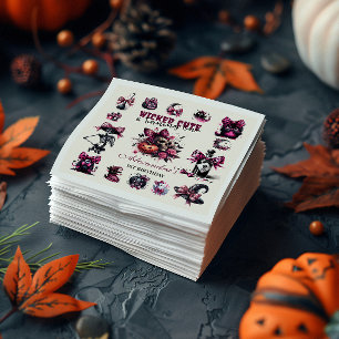 Serviette En Papier Mignonne et Tourner une fille Halloween Anniversai