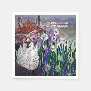 Serviette En Papier Mignonne Mama Llama Gardez votre Cool 