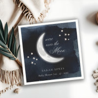 Mignonne Marine au-dessus de la lune Étoiles brill