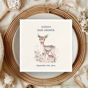 Serviette En Papier Mignonne Mère Bébé Cerf Bébé Fille Douche Serviett