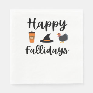 Serviette En Papier Mignonne saison d'automne Joyeux Fallidays Thanksg