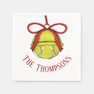 Serviette En Papier Mignonne vacances Whimsical Custom Famille Noël