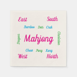 Serviette En Papier Mignons serviettes de mahjong 