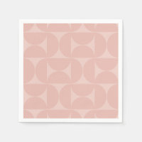 Milieu du siècle moderne Motif Abstrait rose pâle