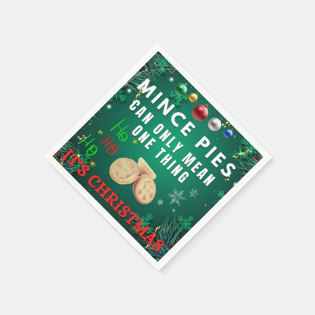 Serviette En Papier Mince Pies Can Uniy Moy One Thing - C'est Noël (Coin)