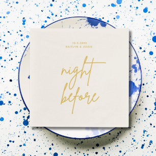 Serviette En Papier Mini-écriture Gold nuit avant la répétition