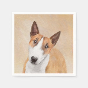 Serviette En Papier Miniature Bull Terrier Peinture - Jolie Original D