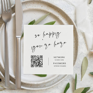 Serviette En Papier Miniature moderne WiFi Mot de passe Mariage Connex