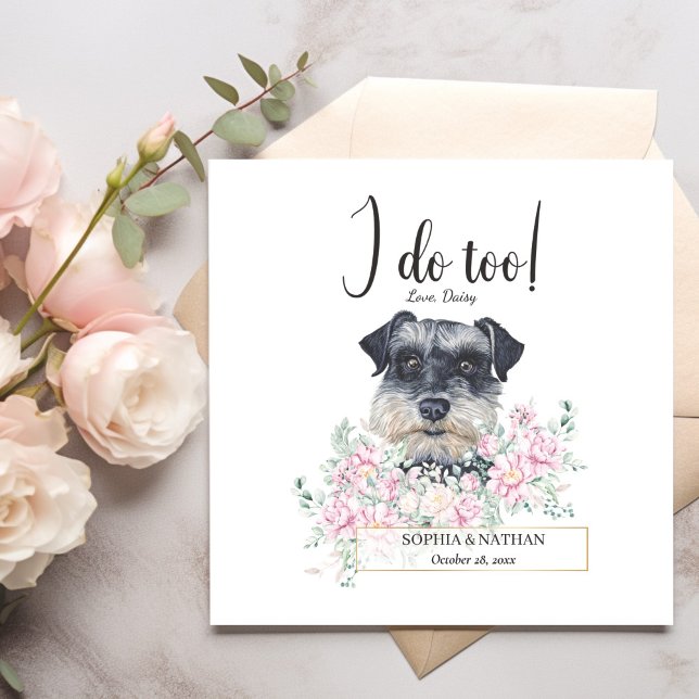 Serviette En Papier Miniature Schnauzer Chien Mariage Cocktail Cocktai (Créateur téléchargé)