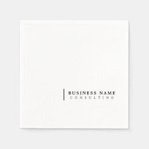 Serviette En Papier Minimal Consulting Company Typographie moderne