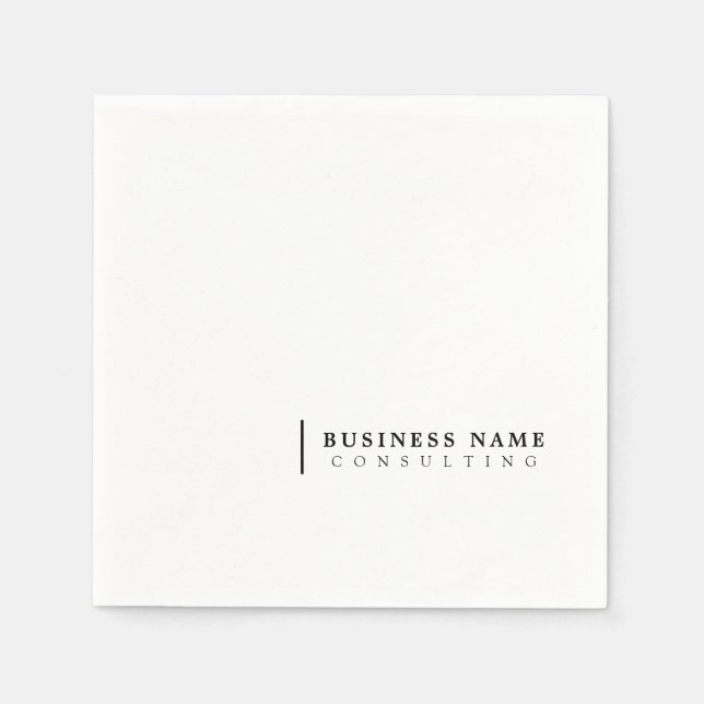 Serviette En Papier Minimal Consulting Company Typographie moderne (Devant)