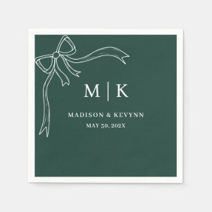 Serviette En Papier Minimal et chic Mariage