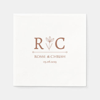 Serviette En Papier Minimal et chic | MARIAGE