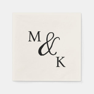 Serviette En Papier Minimal et chic Napkins Mariage