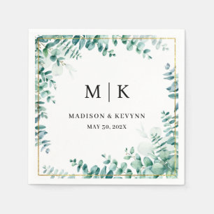 Serviette En Papier Minimal et chic Napkins Mariage