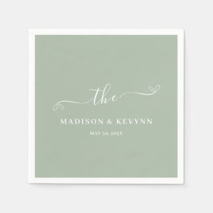 Serviette En Papier Minimal et chic Napkins Mariage