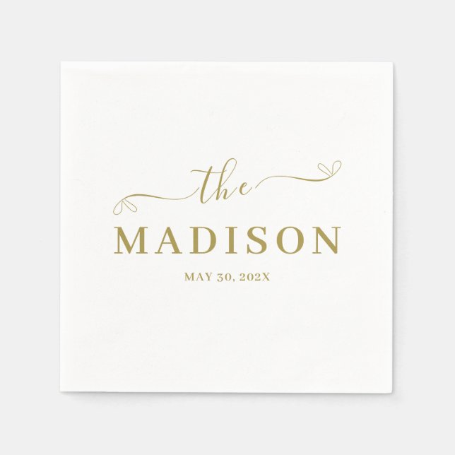 Serviette En Papier Minimal et chic | Napkins Mariage (Devant)