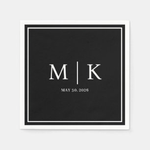 Serviette En Papier Minimal et chic Napkins Mariage