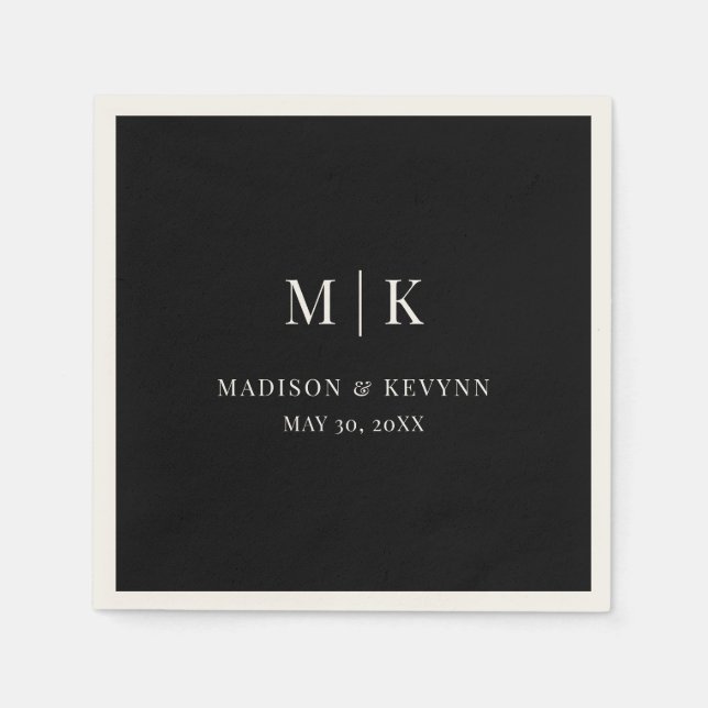 Serviette En Papier Minimal et chic | Napkins Mariage (Devant)