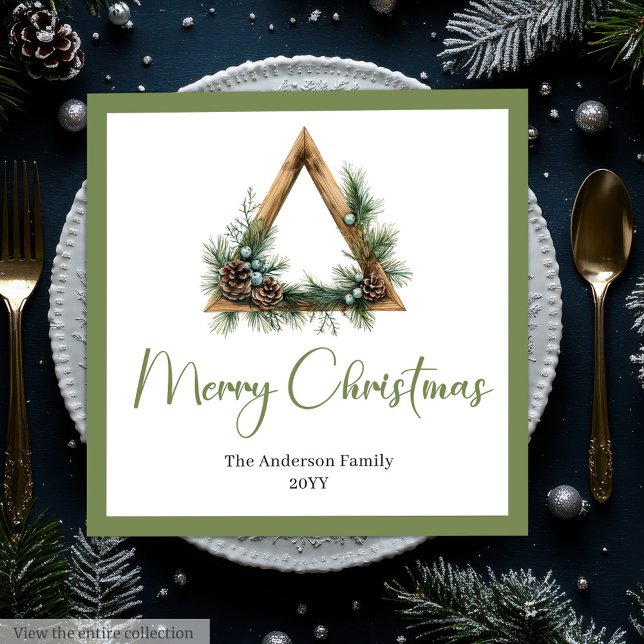 Serviette En Papier Minimalist Bohemian Botanical Holiday Napkins (Minimalist Bohemian Botanical Holiday Napkins)