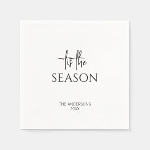 Serviette En Papier Minimaliste C'Est La Saison Noël