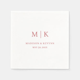 Serviette En Papier Minimaliste et Chic Serviettes de mariage