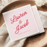 minimaliste moderne rose et Mariage rouge