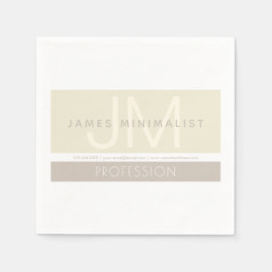 Serviette En Papier Minimaliste moderne   Taupe Tons Terre