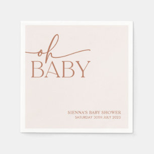 Serviette En Papier Minimaliste Oh Baby Genre Baby shower neutre