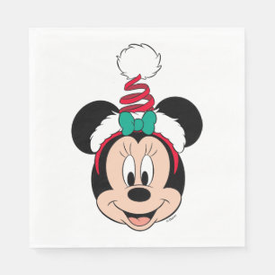 Serviette En Papier Minnie Casquette de Noël mignon