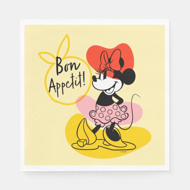Serviette En Papier Minnie Mouse | Bon Appetit ! (Devant)