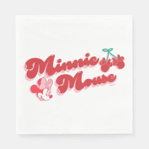 Serviette En Papier Minnie Mouse Cerise Douce Script